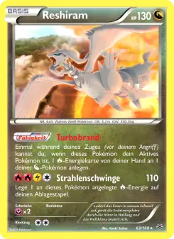 Pokémon-Karte Reshiram 063/108