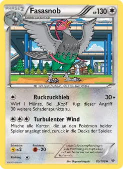Pokémon-Karte Fasasnob 080/108