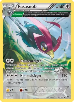 Pokémon-Karte Fasasnob 081/108
