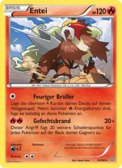 Pokémon-Karte Entei 014/098