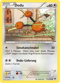Pokémon-Karte Dodu 115/162
