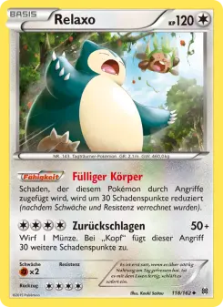 Pokémon-Karte Relaxo 118/162