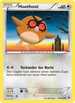 Pokémon-Karte Hoothoot 119/162