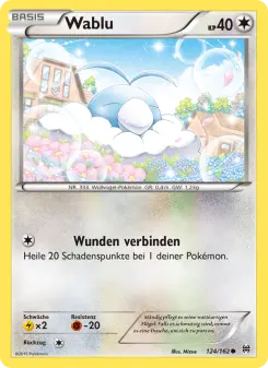 Pokémon-Karte Wablu 124/162