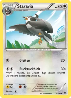 Pokémon-Karte Staravia 126/162
