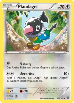 Pokémon-Karte Plaudagei 128/162