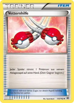 Pokémon-Karte Vetternhilfe 135/162