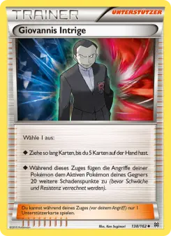 Pokémon-Karte Giovannis Intrige 138/162