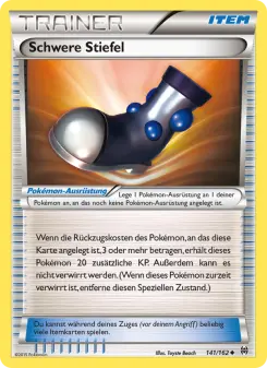 Pokémon-Karte Schwere Stiefel 141/162