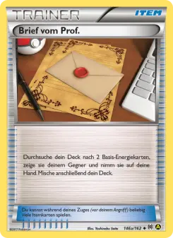 Pokémon-Karte Brief vom Prof. 146a