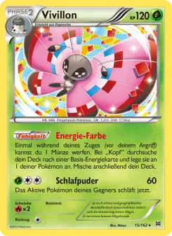 Pokémon-Karte Vivillon 015/162