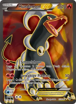 Pokémon-Karte Hundemon EX 153/162