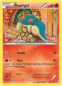 Pokémon-Karte Feurigel 018/162