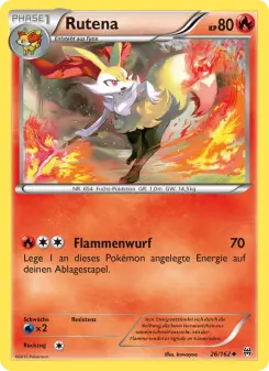 Pokémon-Karte Rutena 026/162