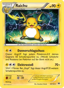Pokémon-Karte Raichu 049/162