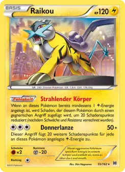 Pokémon-Karte Raikou 055/162