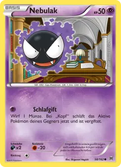 Pokémon-Karte Nebulak 058/162