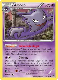 Pokémon-Karte Alpollo 059/162