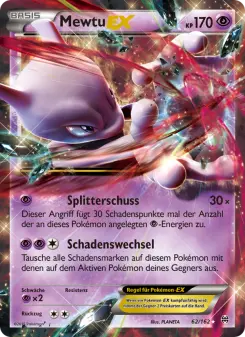 Pokémon-Karte Mewtu EX 062/162