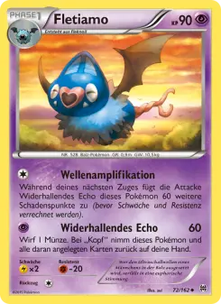 Pokémon-Karte Fletiamo 072/162