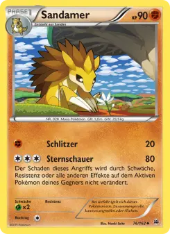 Pokémon-Karte Sandamer 076/162