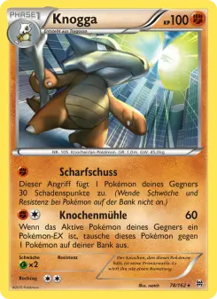 Pokémon-Karte Knogga 078/162