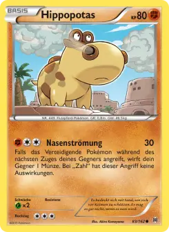 Pokémon-Karte Hippopotas 083/162