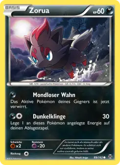 Pokémon-Karte Zorua 089/162