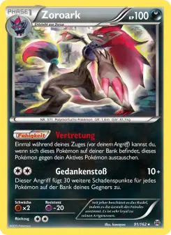 Pokémon-Karte Zoroark 091/162