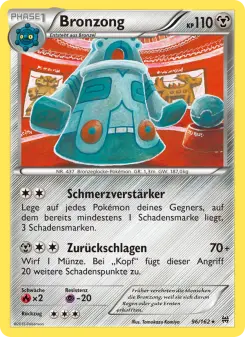 Pokémon-Karte Bronzong 096/162
