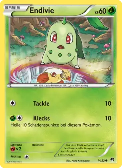 Pokémon-Karte Endivie 001/122