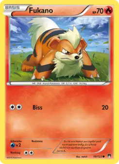 Pokémon-Karte Fukano 010/122
