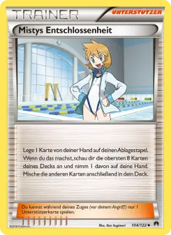 Pokémon-Karte Mistys Entschlossenheit 104/122