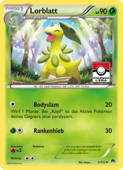 Pokémon-Karte Lorblatt 002/122