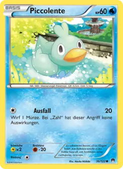 Pokémon-Karte Piccolente 036/122