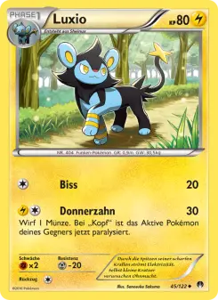 Pokémon-Karte Luxio 045/122