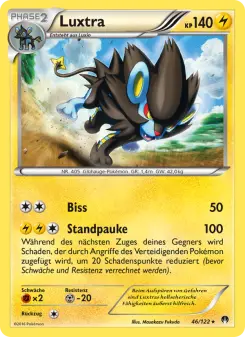 Pokémon-Karte Luxtra 046/122