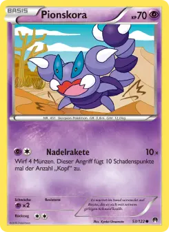 Pokémon-Karte Pionskora 053/122
