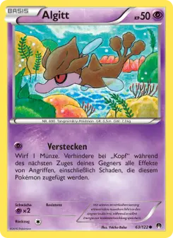Pokémon-Karte Algitt 063/122