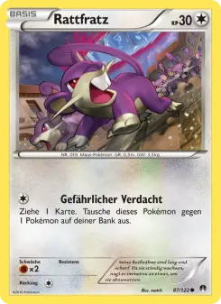 Pokémon-Karte Rattfratz 087/122