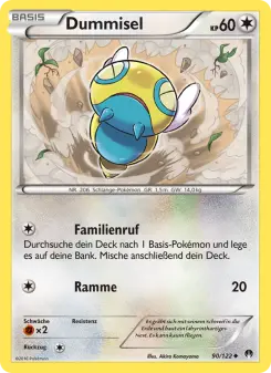 Pokémon-Karte Dummisel 090/122