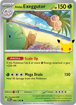 Pokémon-Karte Alolan Exeggutor 002/128