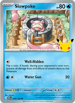Pokémon-Karte Slowpoke 016/128