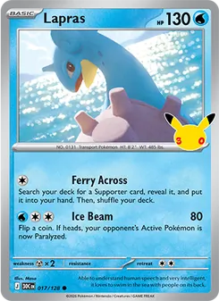 Pokémon-Karte Lapras 017/128