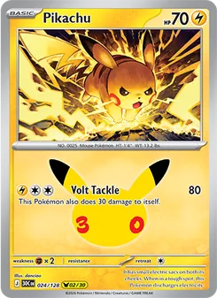 Pokémon-Karte Pikachu 024/128