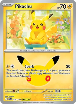 Pokémon-Karte Pikachu 025/128