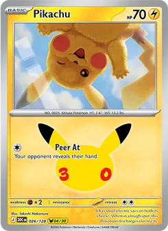 Pokémon-Karte Pikachu 026/128