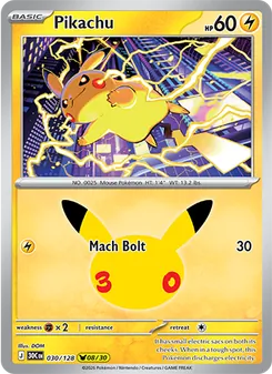 Pokémon-Karte Pikachu 030/128