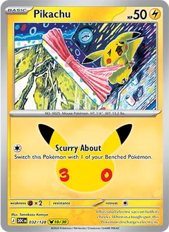 Pokémon-Karte Pikachu 032/128