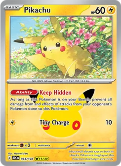 Pokémon-Karte Pikachu 033/128